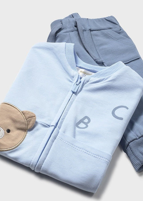 Newborn Boy Blue 3 - Piece Tracksuit