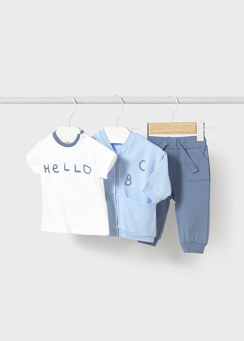 Newborn Boy Blue 3 - Piece Tracksuit