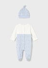 Newborn Boy Blue Bunny Dungaree & Hat Set