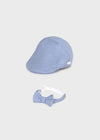 Newborn Boy Blue Cap & Bow Tie Set