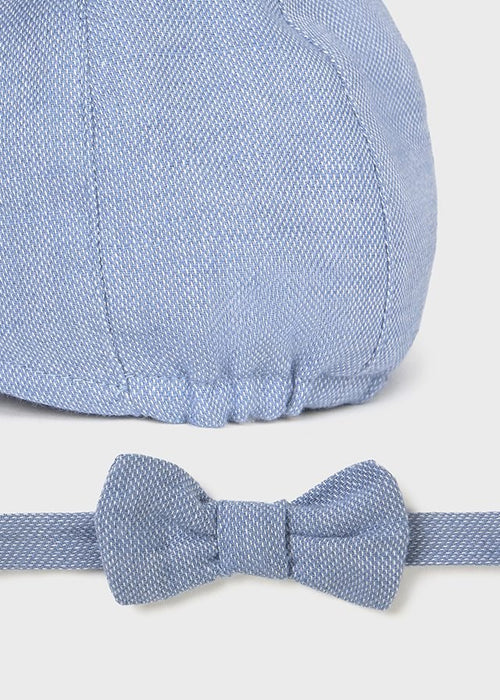 Newborn Boy Blue Cap & Bow Tie Set