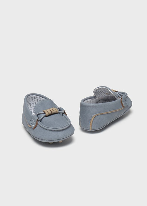 Newborn Boy Blue Moccasins