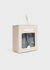 Newborn Boy Blue Moccasins
