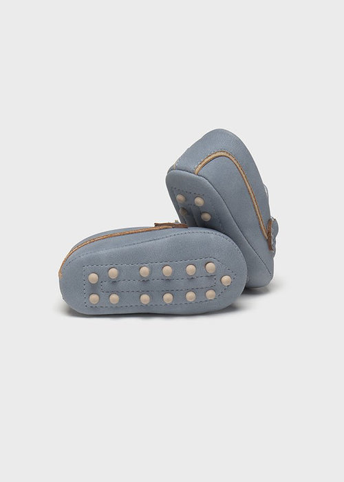 Newborn Boy Blue Moccasins