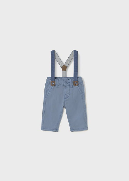 Newborn Boy Blue Pants with Suspenders