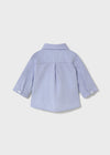 Newborn Boy Blue Shirt with Bow Tie
