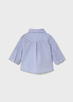 Newborn Boy Blue Shirt with Bow Tie