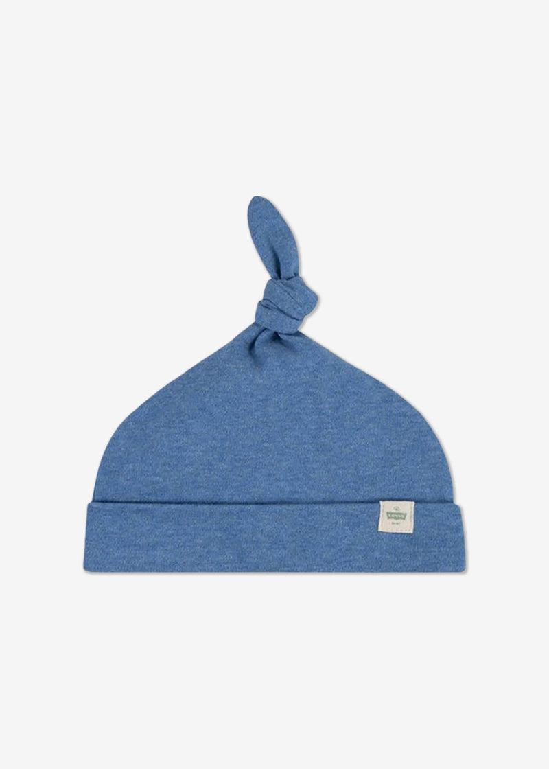 Newborn Boy Blue Zip - Up Coverall & Hat Set