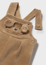 Newborn Boy Corduroy Dungarees with Puppy Design
