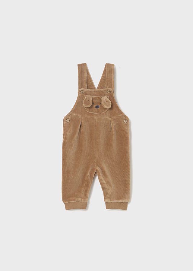Newborn Boy Corduroy Dungarees with Puppy Design