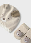 Newborn Boy Cotton Hat & Sock Set