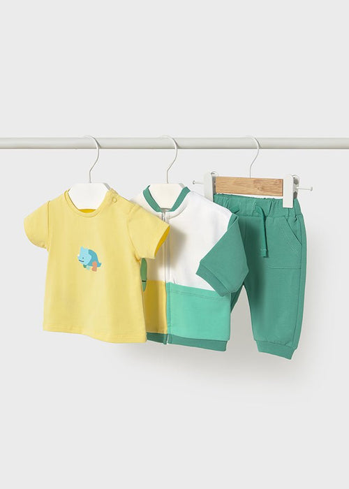 Newborn Boy Dinosaur 3 - Piece Tracksuit Set