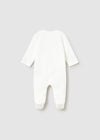 Newborn Boy Dinosaur Velour Babygrow
