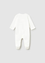 Newborn Boy Dinosaur Velour Babygrow
