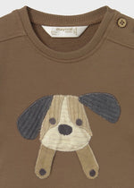 Newborn Boy Dog Face Sweatshirt