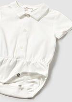 Newborn Boy Ivory Cotton Bodysuit Shirt