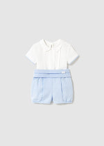 Newborn Boy Linen - Blend Shorts & Shirt Set