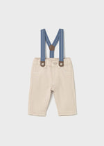 Newborn Boy Long Trousers With Suspenders