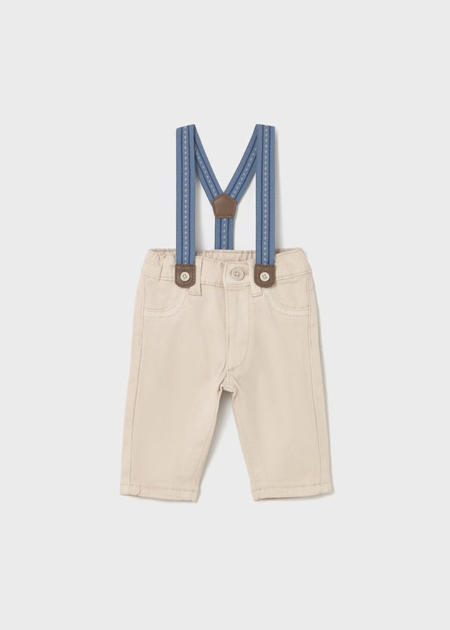 Newborn Boy Long Trousers With Suspenders