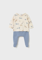 Newborn Boy Printed Footed Set