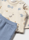 Newborn Boy Printed Footed Set