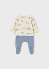 Newborn Boy Printed Footed Set