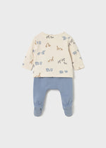 Newborn Boy Printed Footed Set