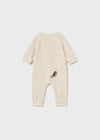 Newborn Boy Puppy Appliqué Long Bodysuit
