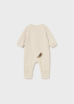 Newborn Boy Puppy Appliqué Long Bodysuit