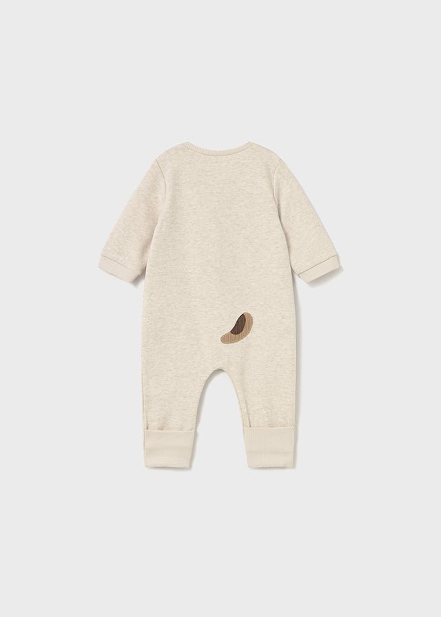 Newborn Boy Puppy Appliqué Long Bodysuit