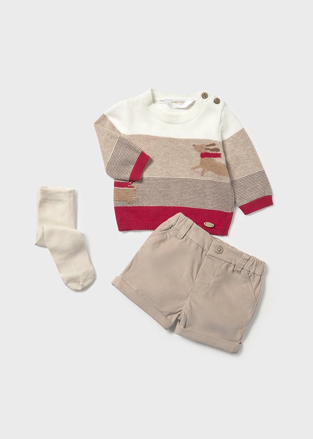 Newborn Boy Shorts & Tights Set