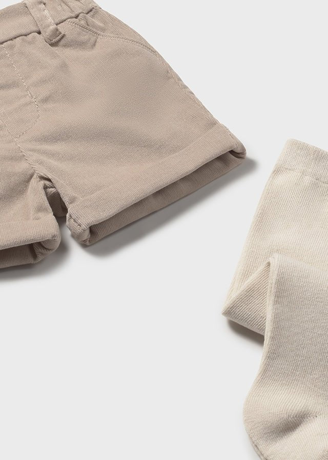 Newborn Boy Shorts & Tights Set