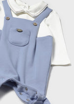 Newborn Boy Smart Collar Romper with Pocket