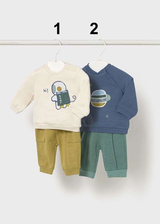 Newborn Boy Space Theme 2 - Piece Pullover & Joggers Set