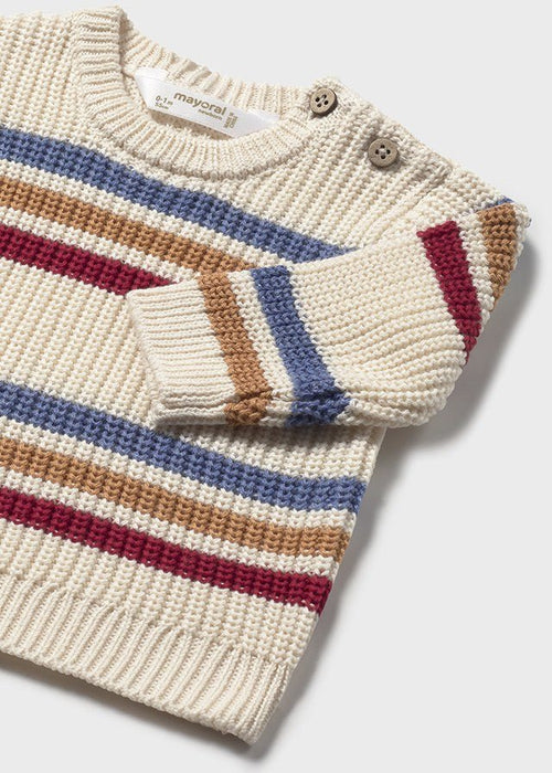 Newborn Boy Striped Knit Jumper