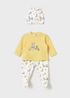 Newborn Boy Yellow 3 - Piece Hat Set