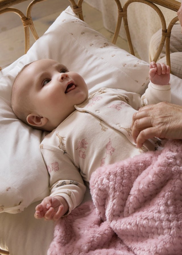 Newborn Girl Animal Print Sleepsuit