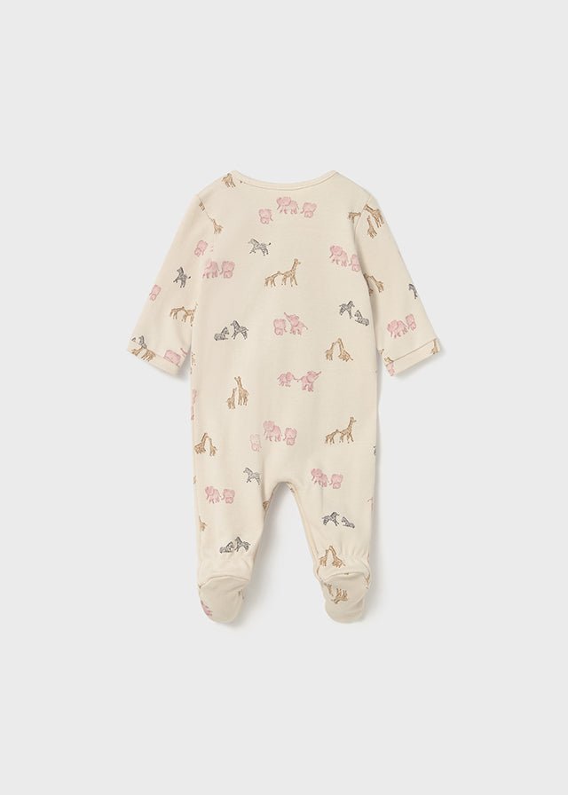 Newborn Girl Animal Print Sleepsuit