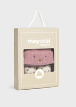 Newborn Girl Bear Face Hat & Socks Set