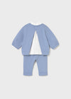 Newborn Girl Blue Teddy Bear Pant Set