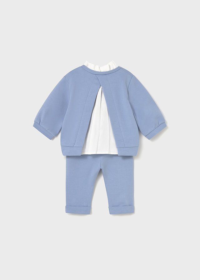 Newborn Girl Blue Teddy Bear Pant Set