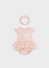 Newborn Girl Cotton Babysuit Set Pink