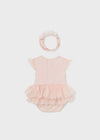 Newborn Girl Cotton Babysuit Set Pink