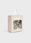 Newborn Girl Cream Bow Moccasin Sock - Shoes