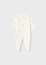 Newborn Girl Cream Fairy Print Cotton Pyjamas