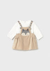 Newborn Girl Dungaree Skirt Dress