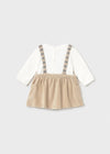 Newborn Girl Dungaree Skirt Dress