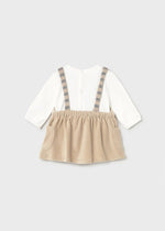 Newborn Girl Dungaree Skirt Dress