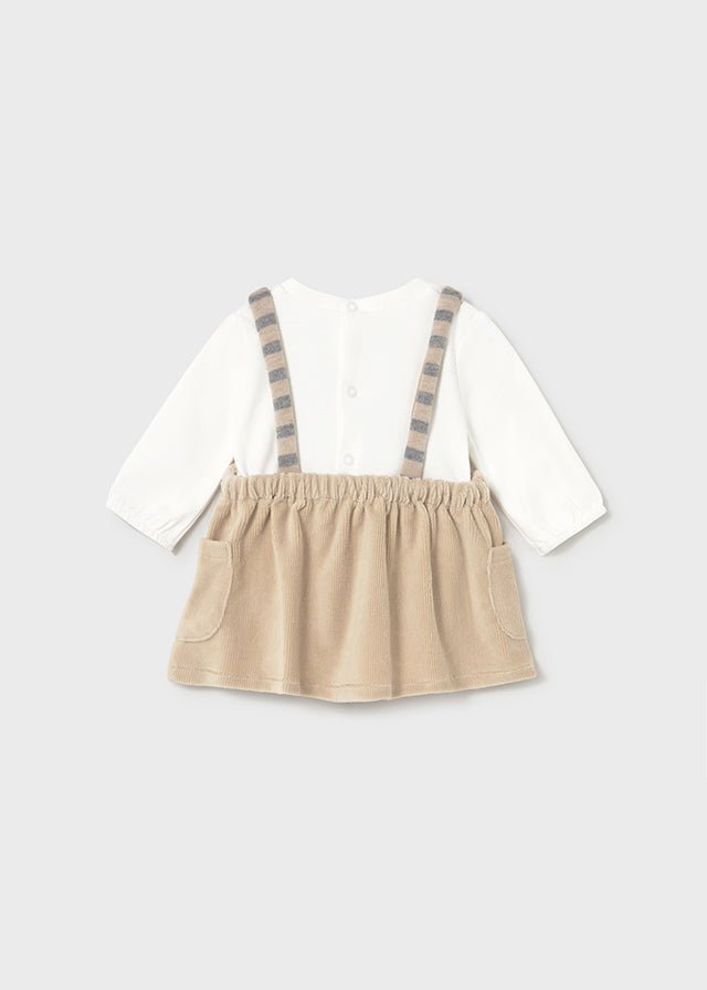 Newborn Girl Dungaree Skirt Dress