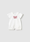 Newborn Girl Embroidered Romper